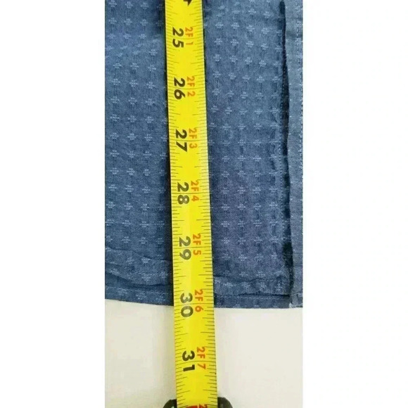 Ben Sherman Size Large Men Blue Pattern Pocket Logo Tag Short Sleeve Button Down - Picture 9 of 13